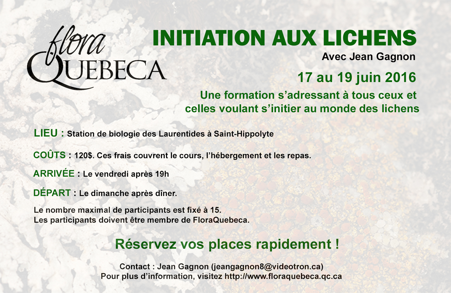 Mini-affiche Initiation aux lichens